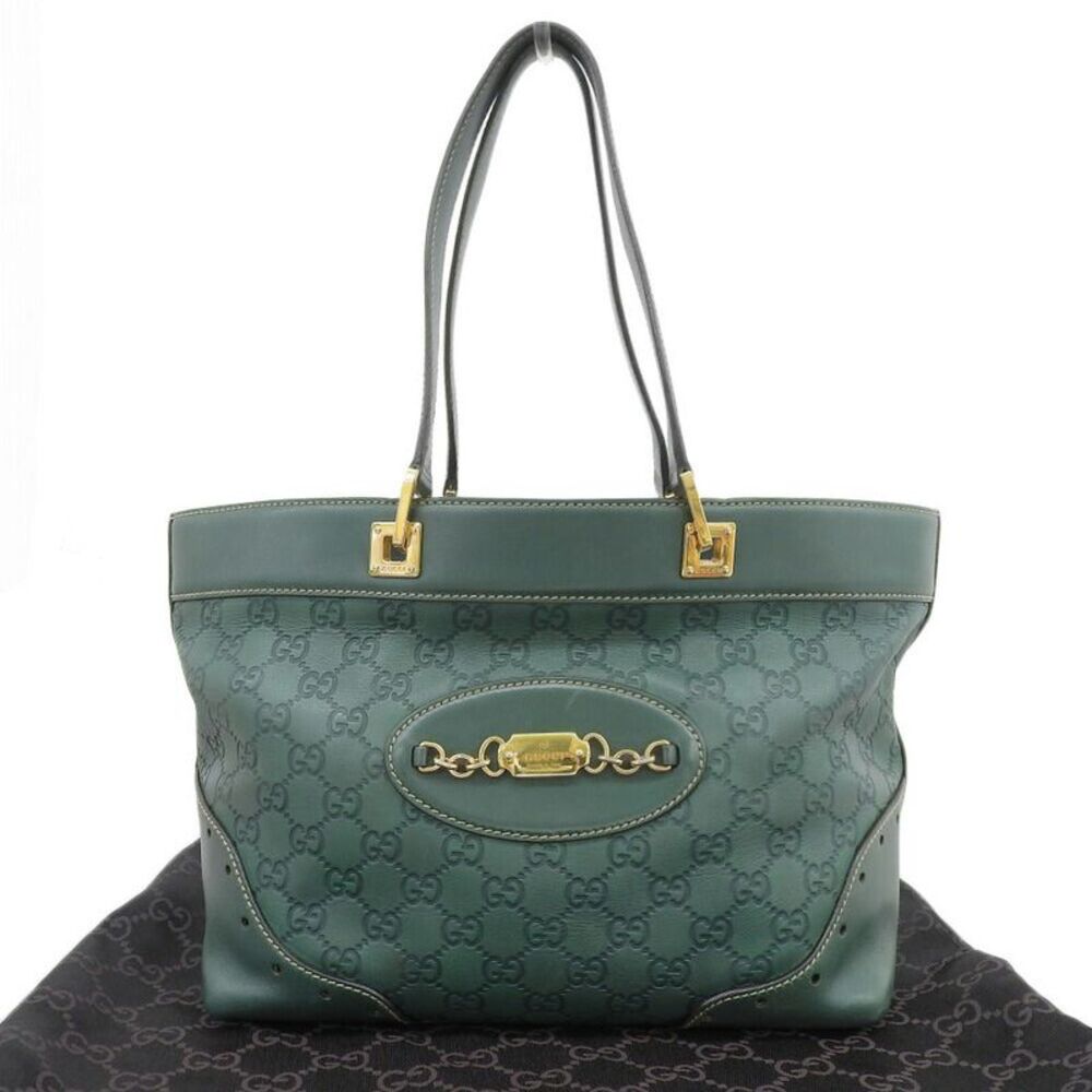 Gucci Leather Tote Bag Green